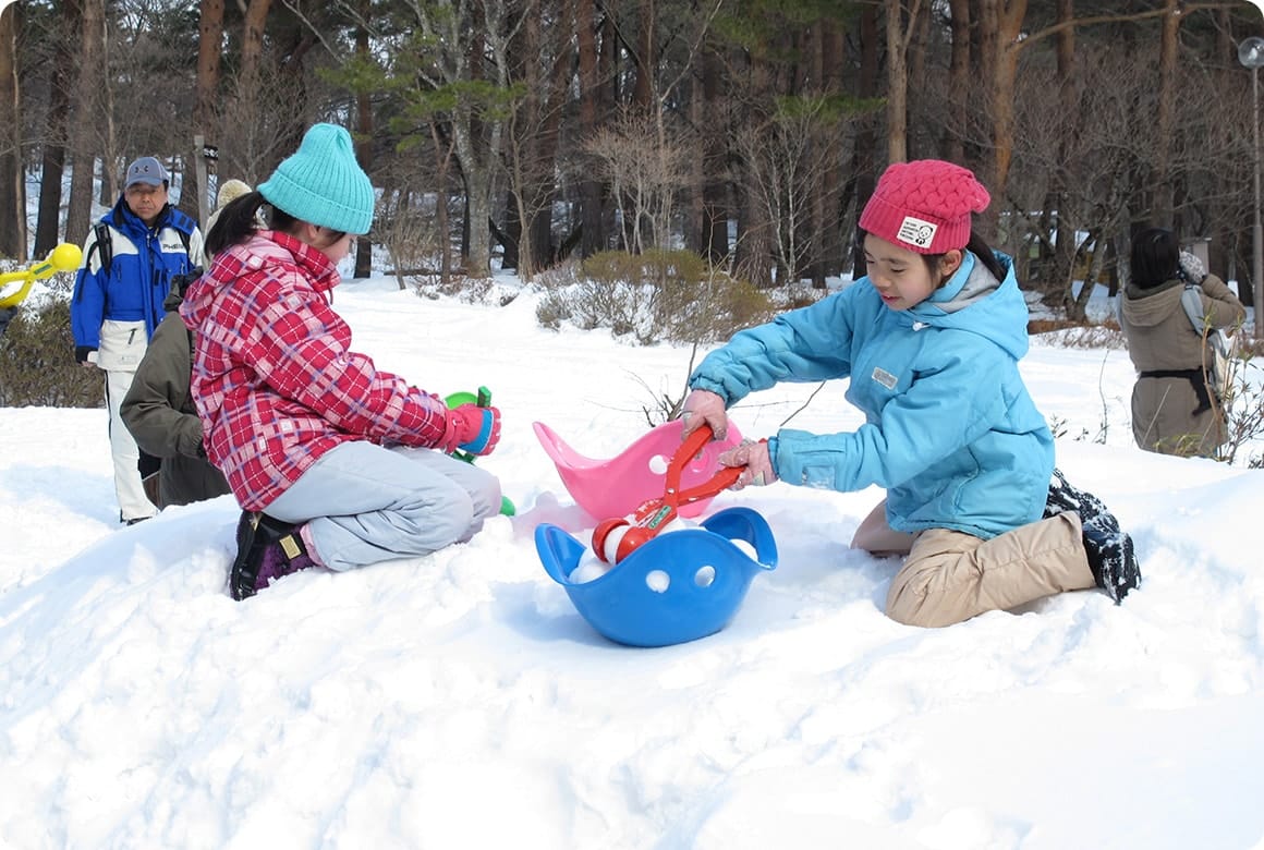 高規格オートキャンプ場なので、子連れでも安心して雪中キャンプが楽しめます