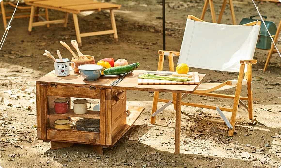 キャンプギアをdiy 便利なテーブル一体型キッチンツールボックス Hondaキャンプ Honda