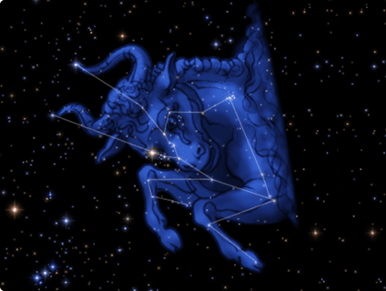 星座線と星座イメージの画像