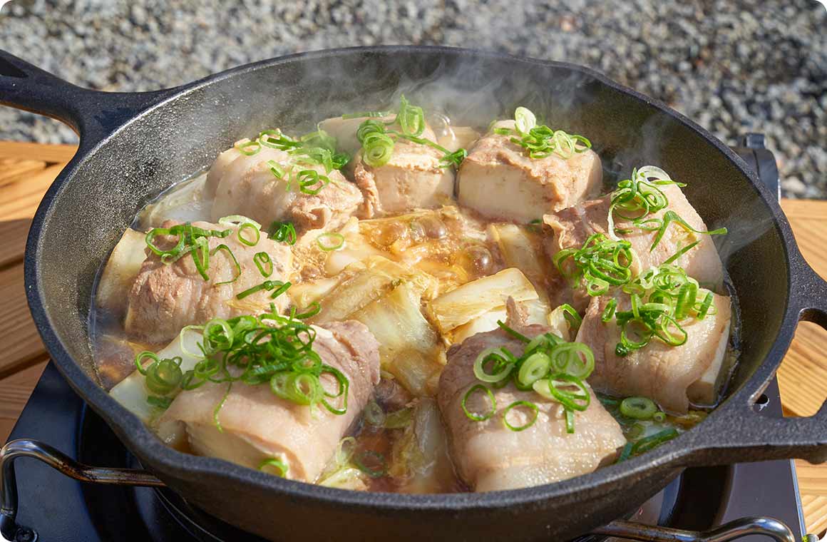 豆腐の肉巻き鍋