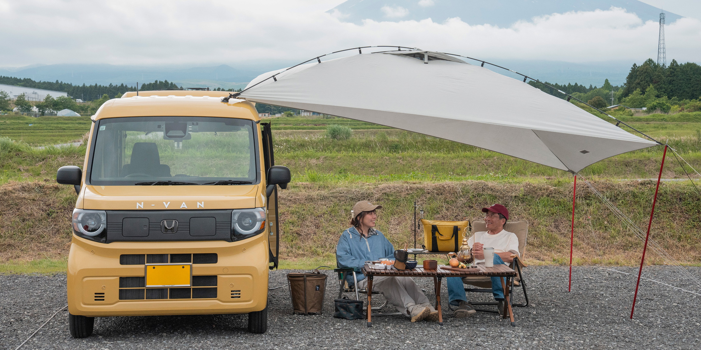 N-VAN e:で車中泊　こいしゆうか、はじめてのRVパーク泊に挑戦！