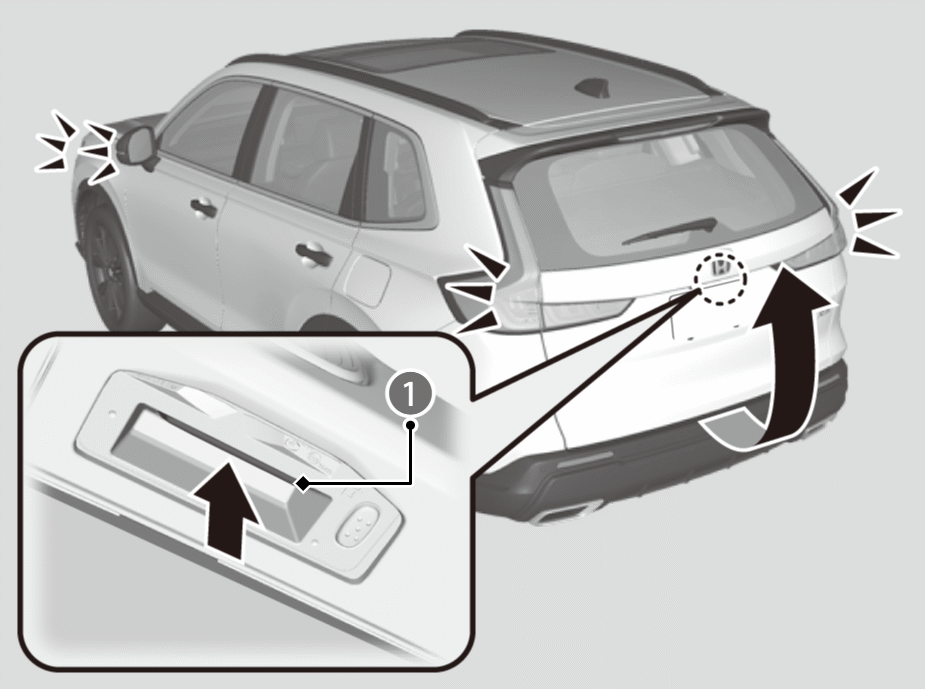 Hondaスマートキーを携帯した施錠/解錠方法 | CR-V e:HEV 2026 | Honda