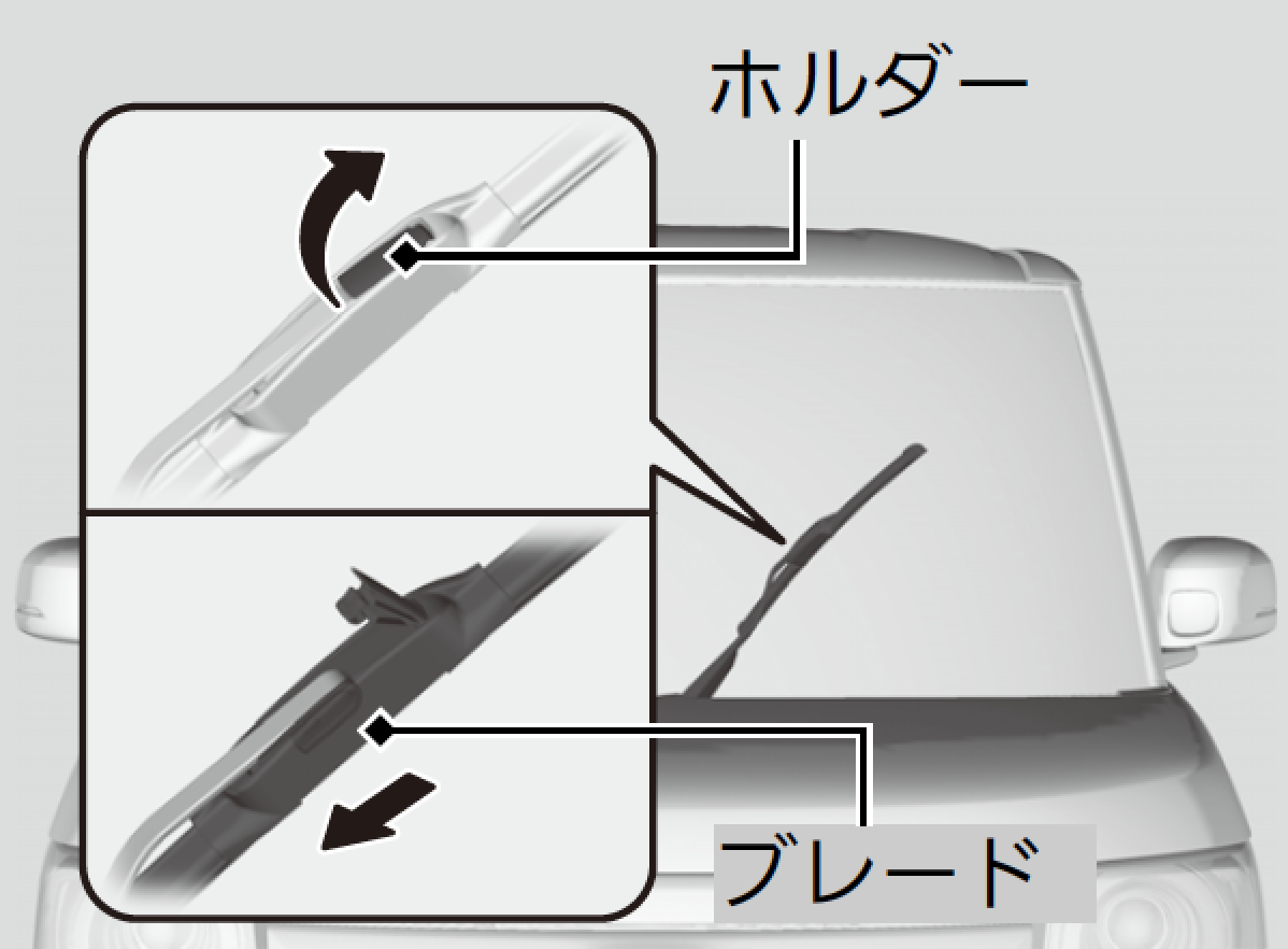 フロントワイパーブレードラバーの交換 N Box N Box Custom 2020 Honda