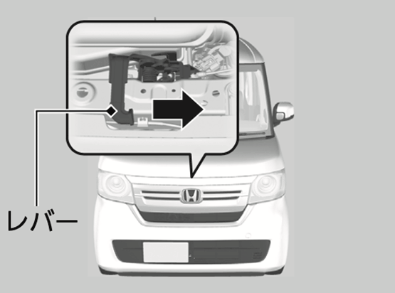 ボンネットを開ける N Box N Box Custom 21 Honda