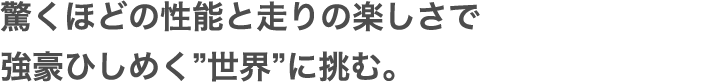 Hondaがベストと信じる新しい走りの喜びをふたたび世に問う。