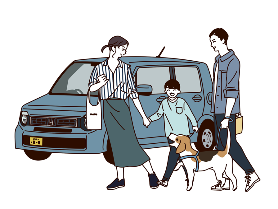 Hondaのサブスク活用例 ペットも大切な家族。愛犬との遠出に！