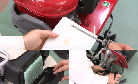 耕うん機のメンテナンス