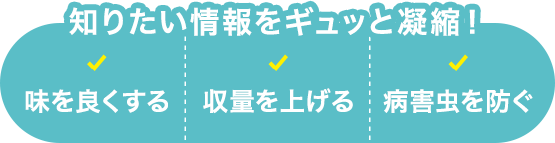 知りたい情報をギュッと凝縮！