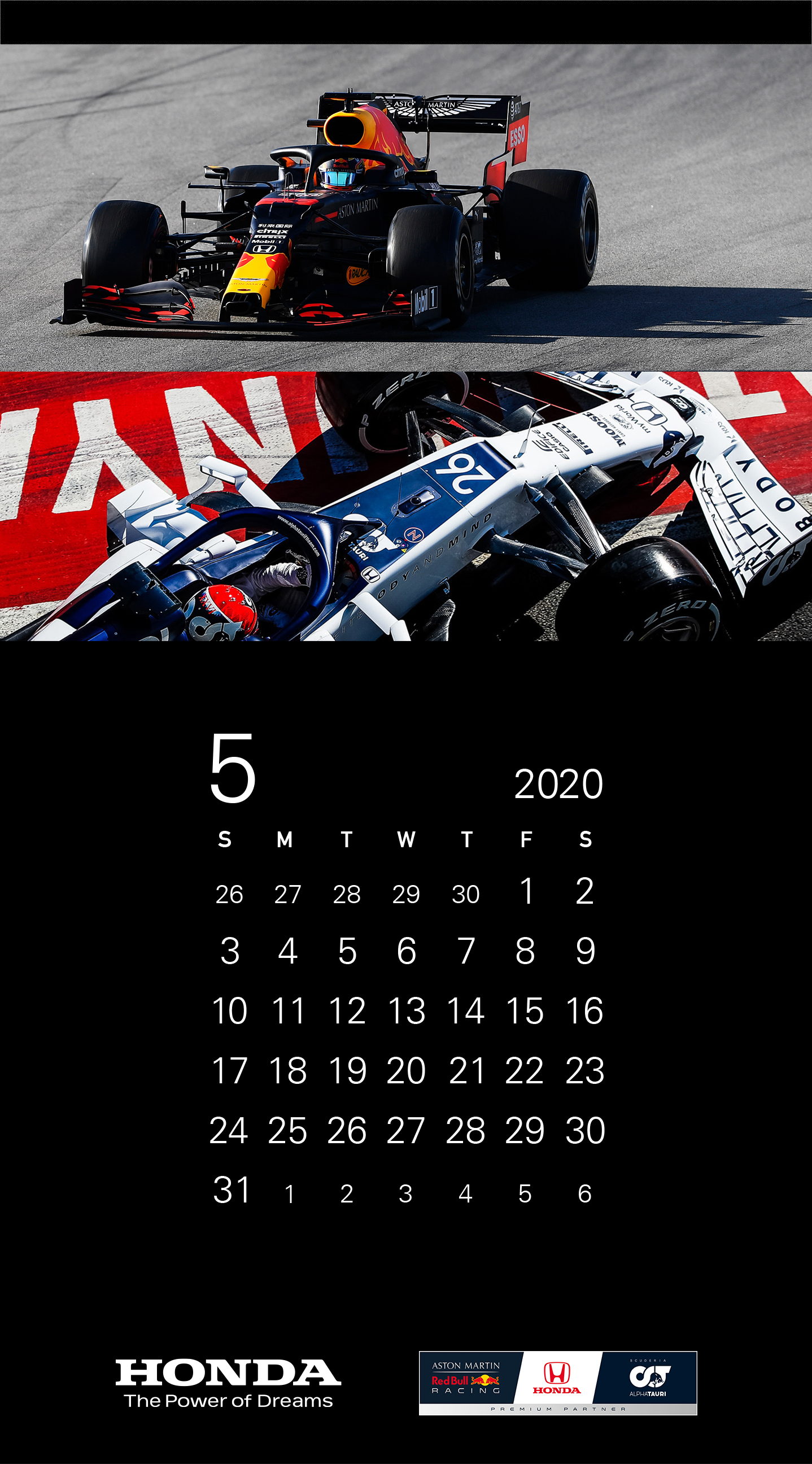 ホンダf1 Pc スマホ用の壁紙カレンダーを無料配布 F1 Gate Com