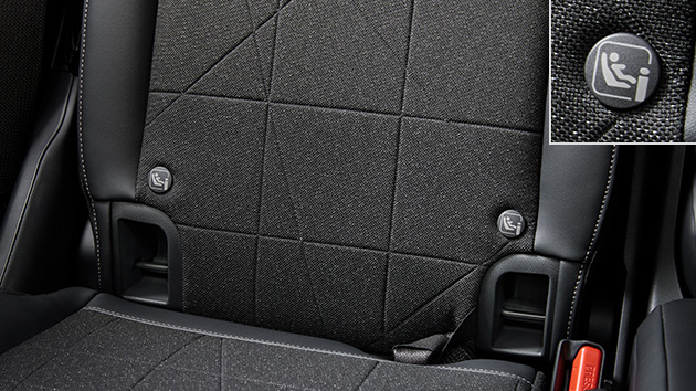 ISOFIX/i-Sizeチャイルドシート下部取付金具(リア左右席)+トップテザー取付金具(リア左右席)